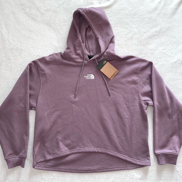 NEW The North Face Evolution Hi-Lo Hoodie Fawn Grey Purple Sweatshirt Womens XXL - Picture 1 of 9